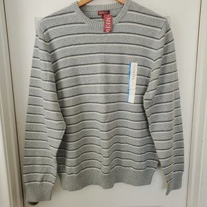 Target Merona Grey Striped Sweater Large NWT